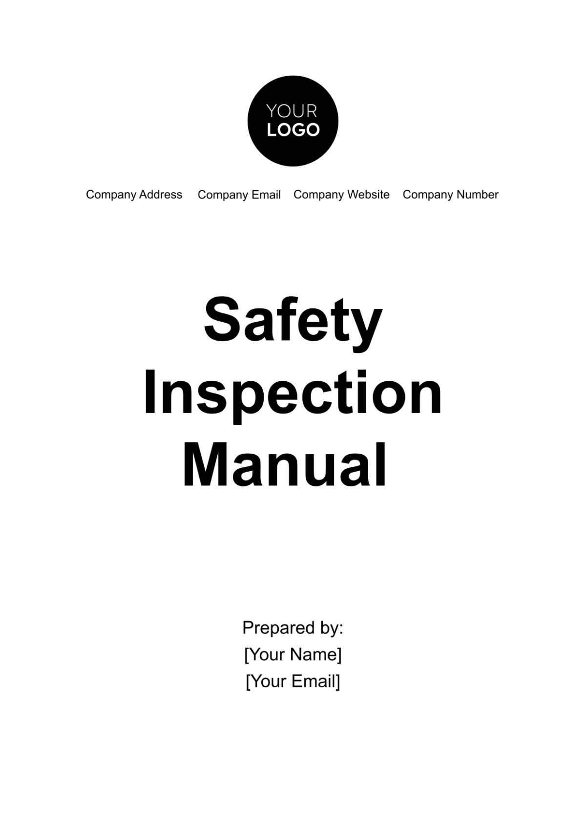 Safety Inspection Manual Template