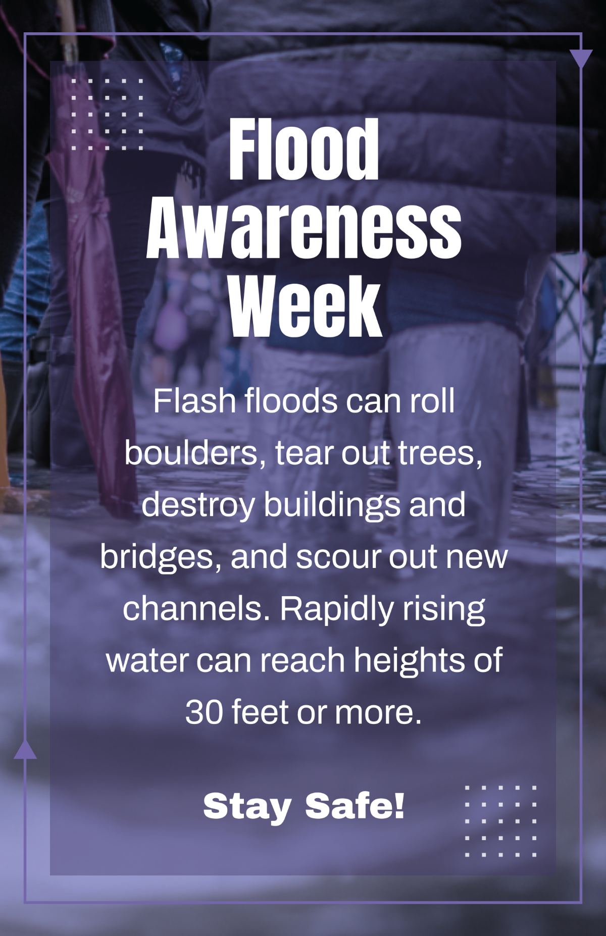 Free Flood Awareness Week Poster Template