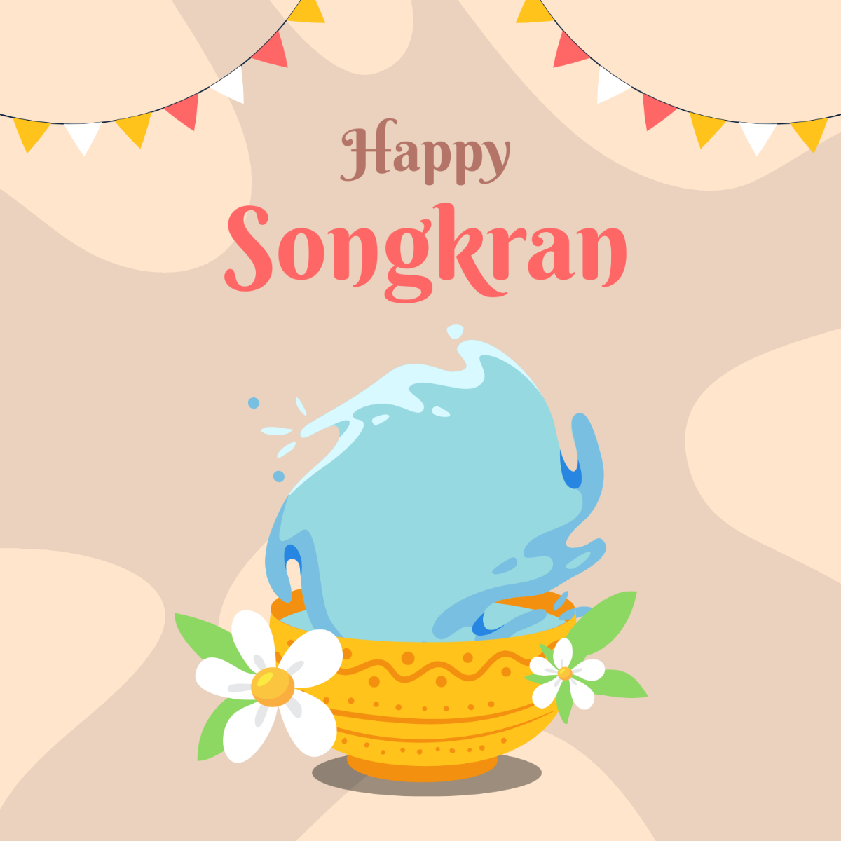Free  Songkran Vector Template