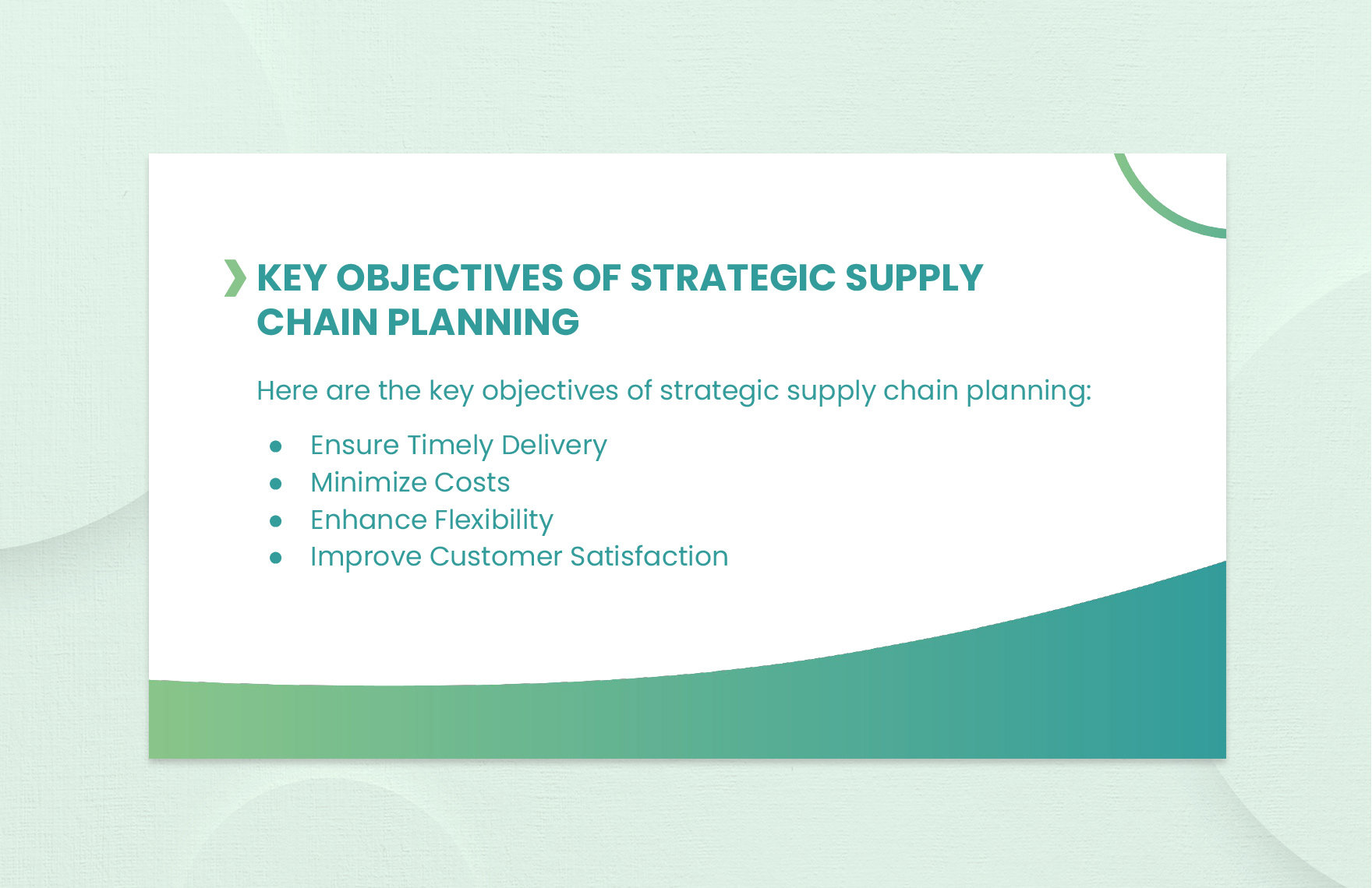 Strategic Supply Chain Planning Presentation Template