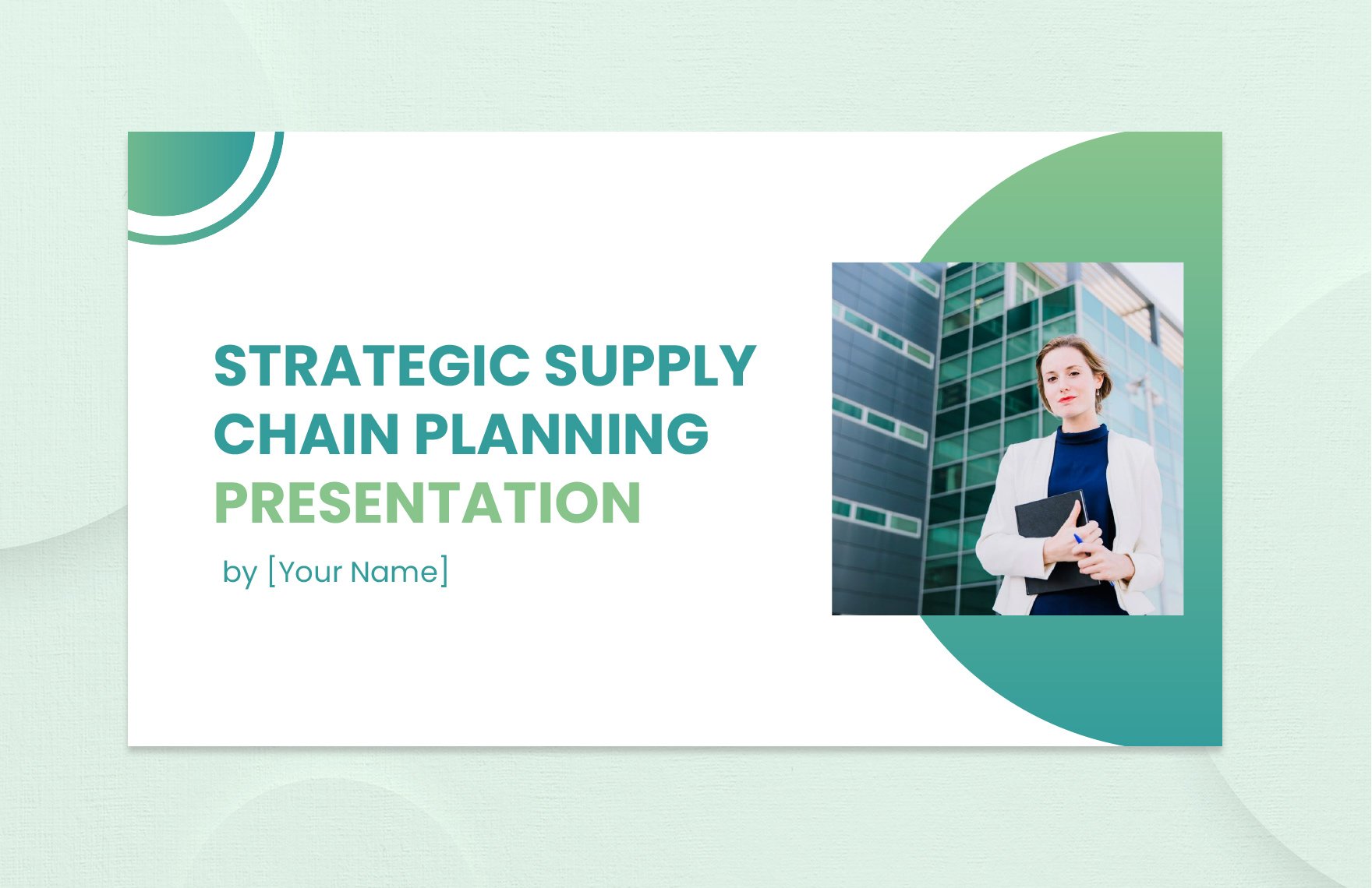 Strategic Supply Chain Planning Presentation Template