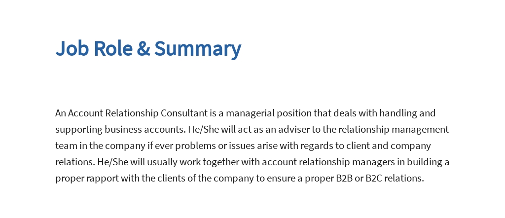 Free Account Relationship Consultant Job Description Template 2.jpe