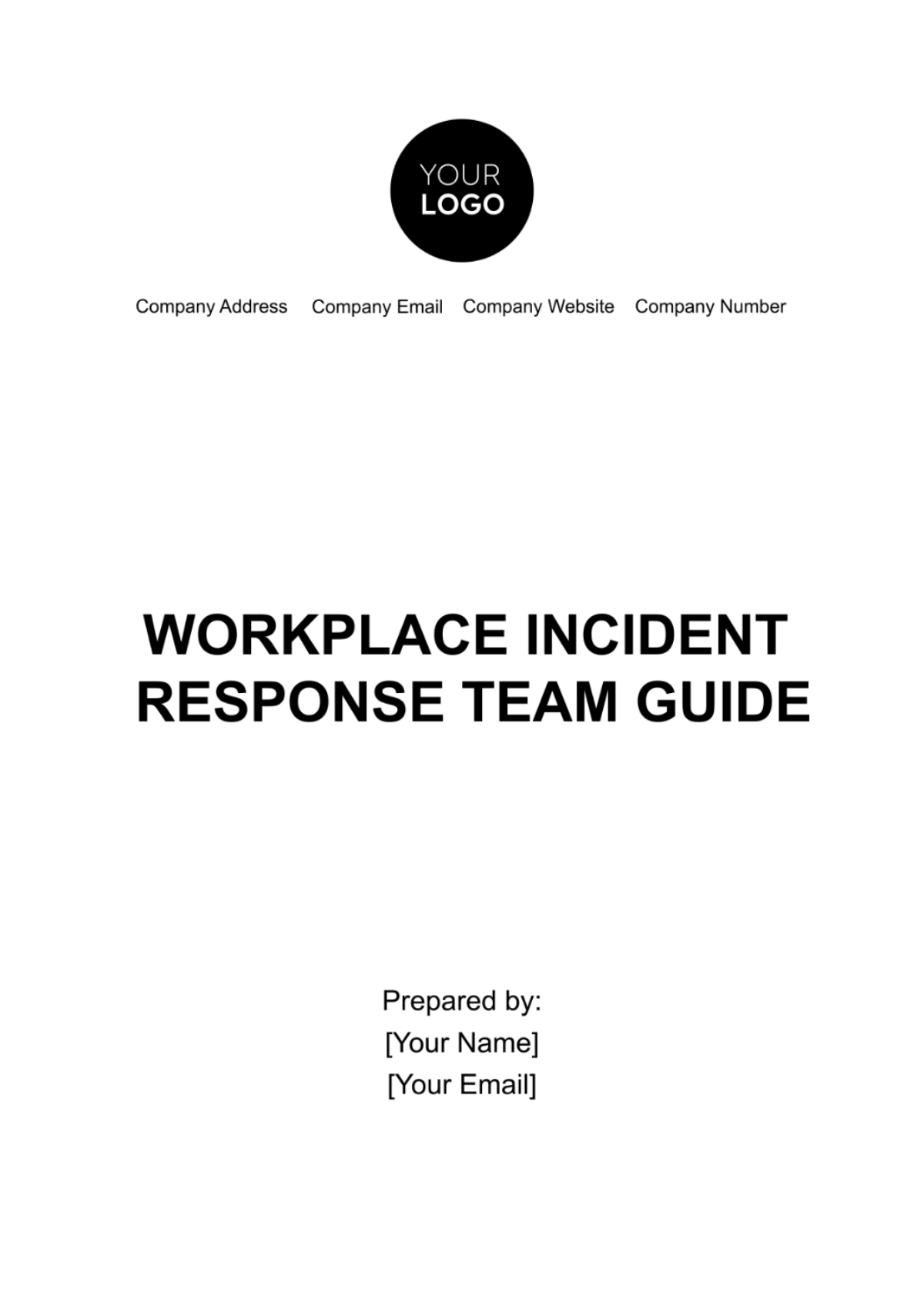 Workplace Incident Response Team Guide Template