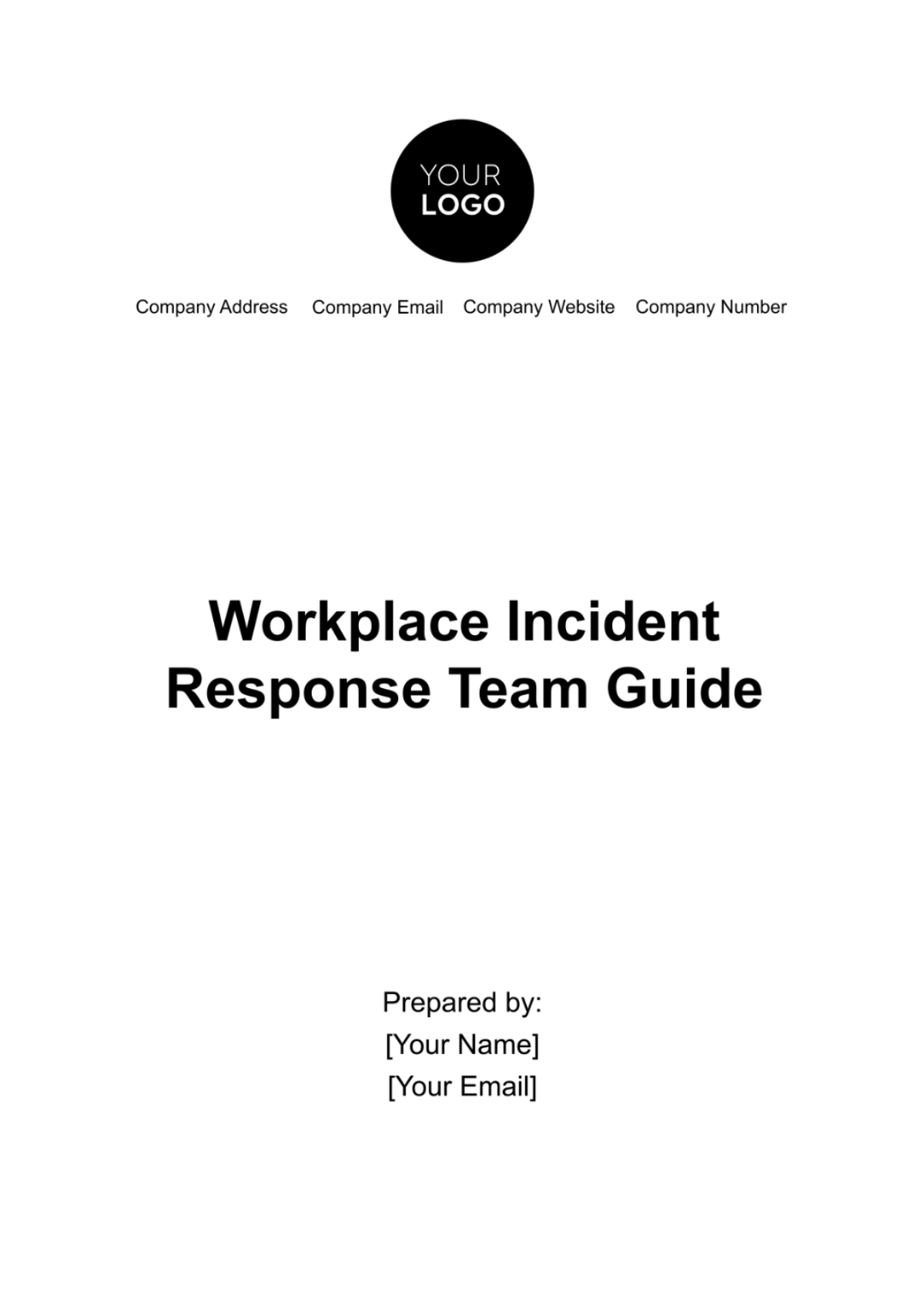 Workplace Incident Response Team Guide Template