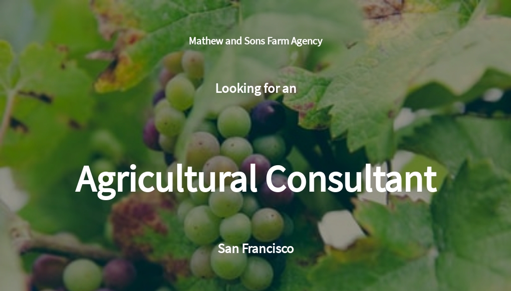 FREE Agricultural Consultant Job Ad/Description Template.jpe