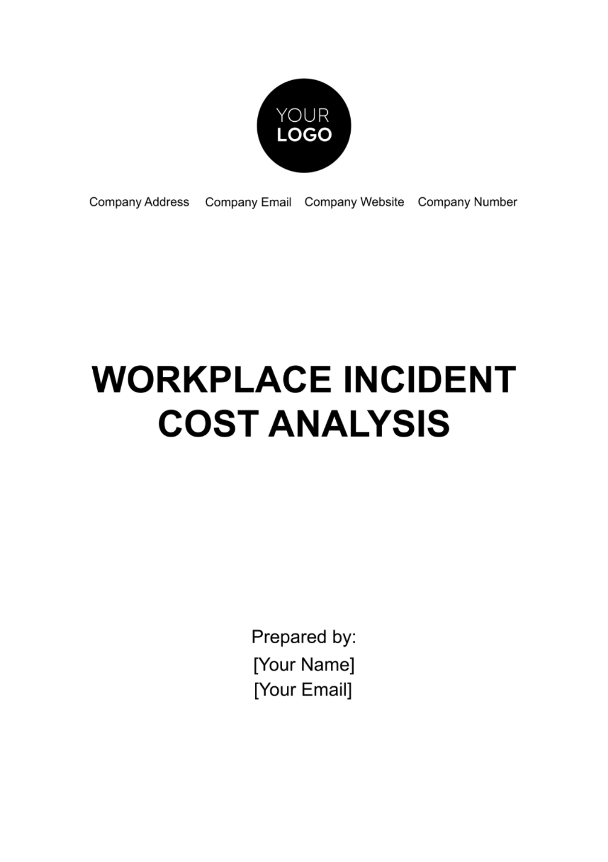 Workplace Incident Cost Analysis Template
