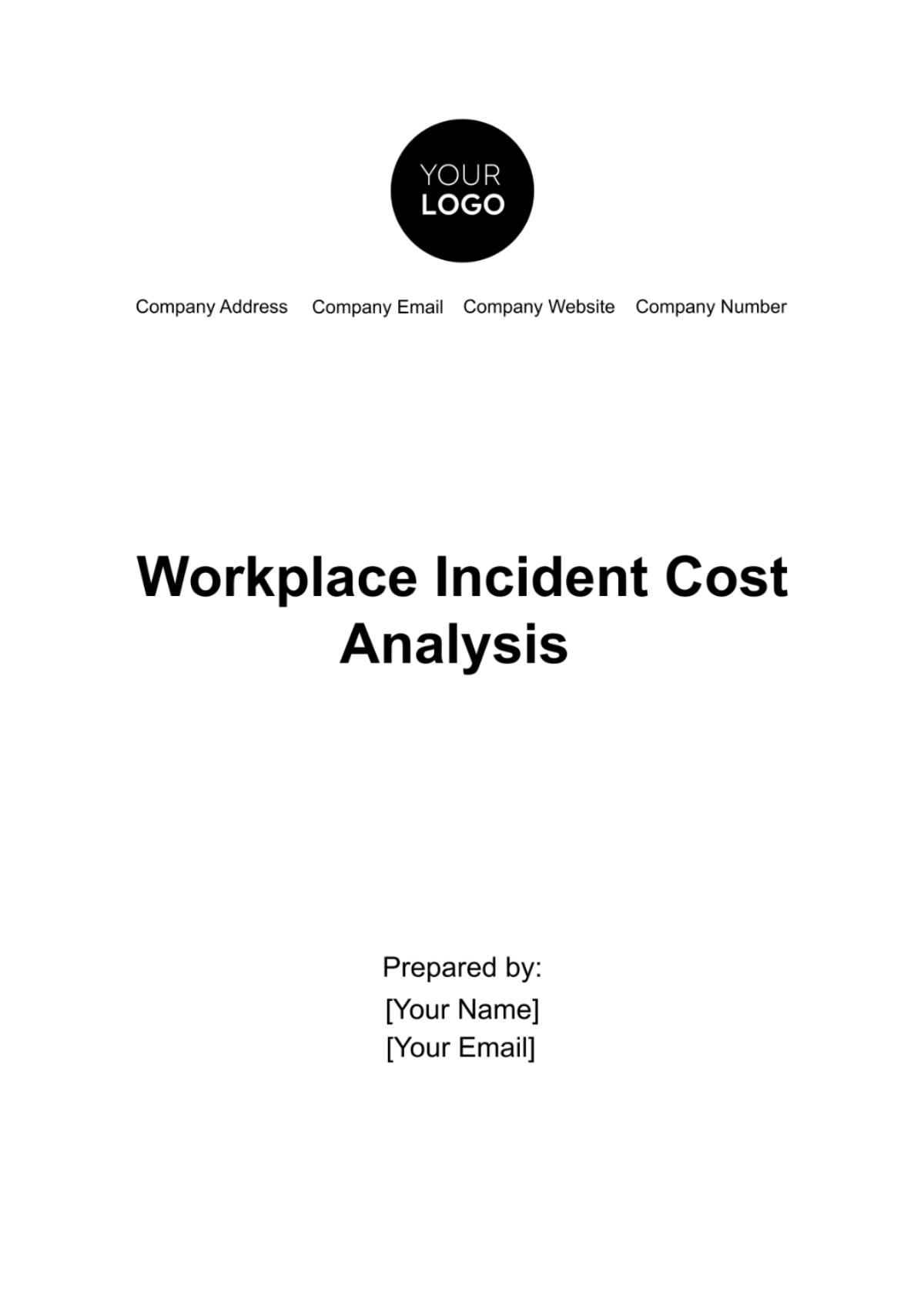 Workplace Incident Cost Analysis Template