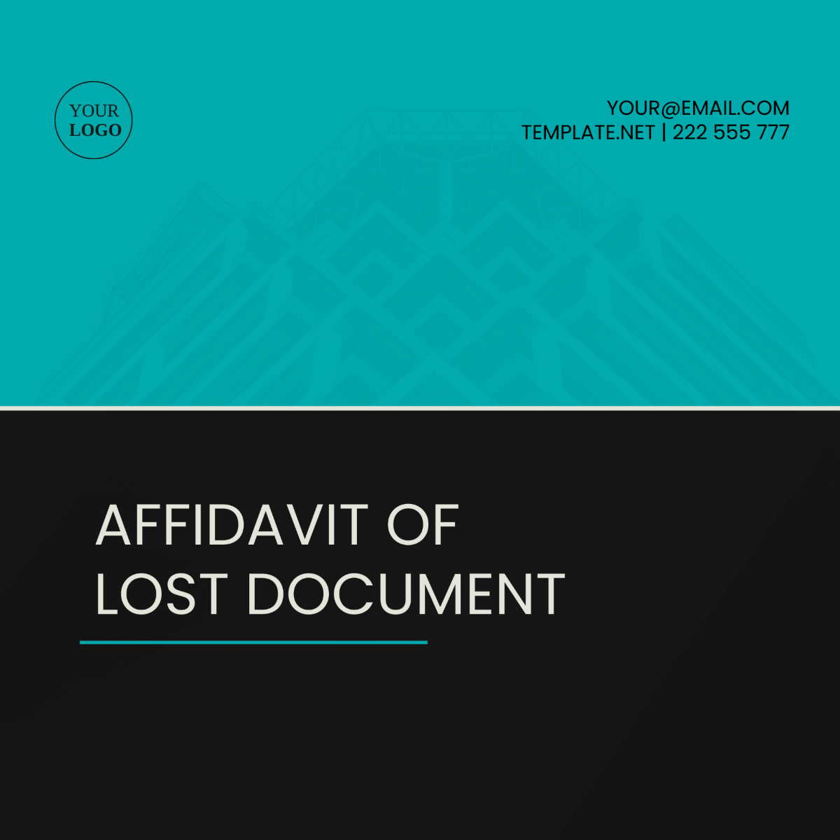 Affidavit of Lost Document Template