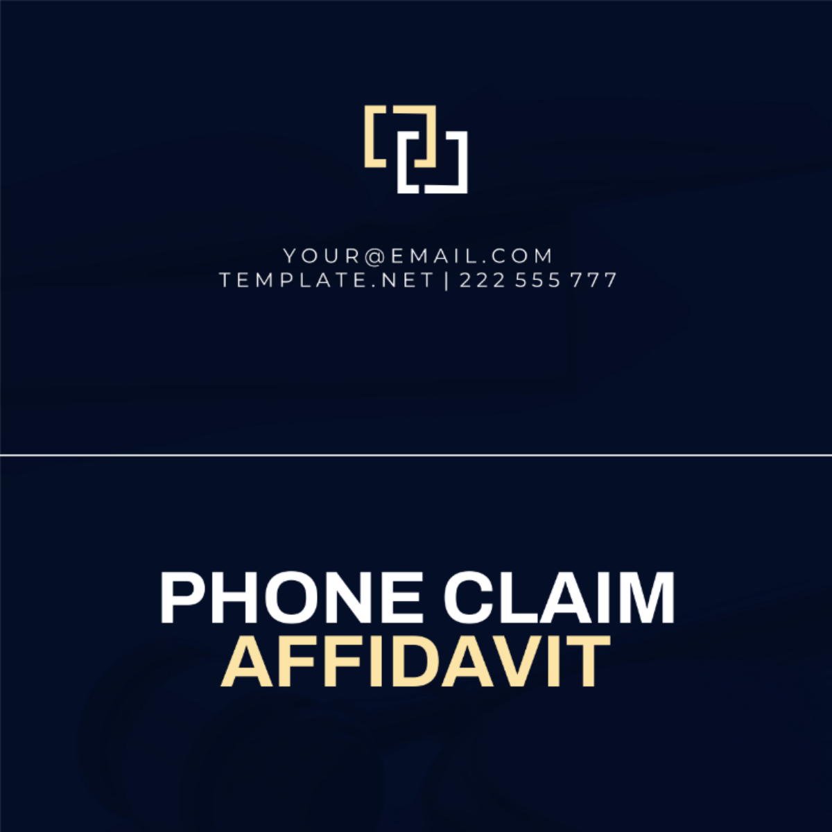 Phone Claim Affidavit Template