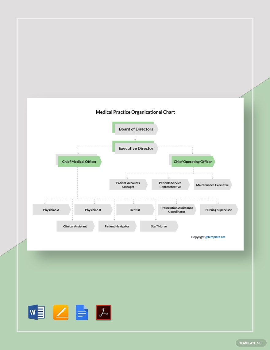 Medical Practice Organizational Chart Template