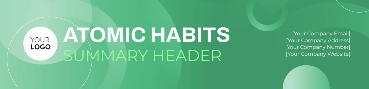 Atomic Habits Summary Header