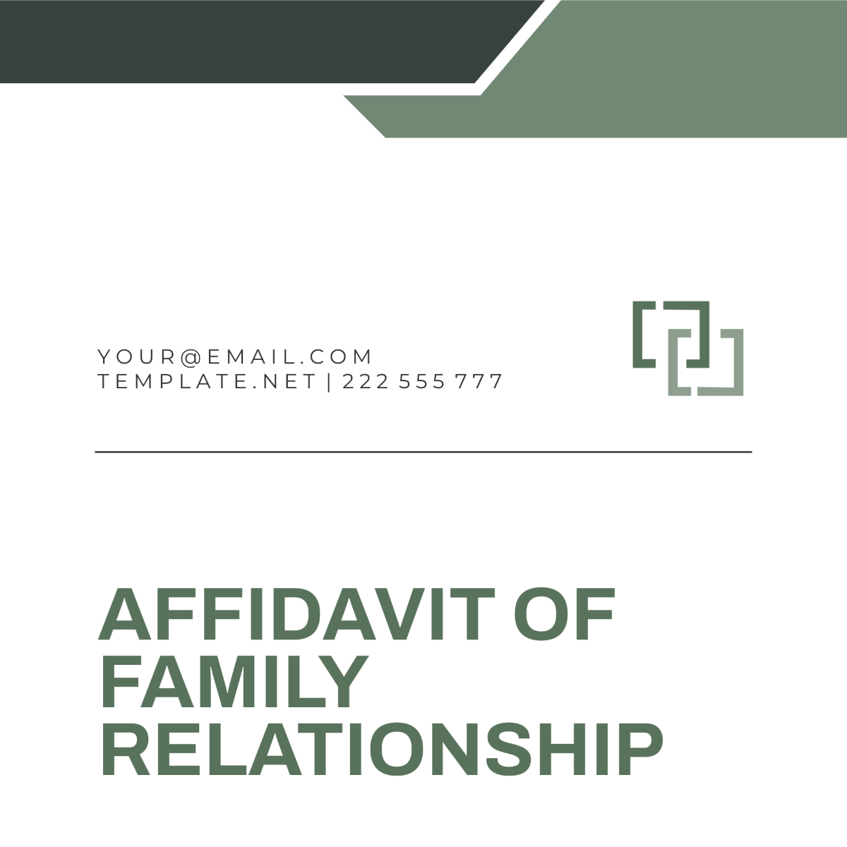 Affidavit of Family Relationship Template