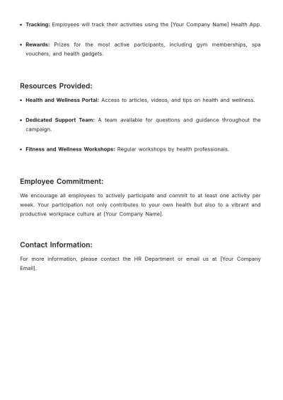 Free Workplace Health and Wellness Campaign Template to Edit Online