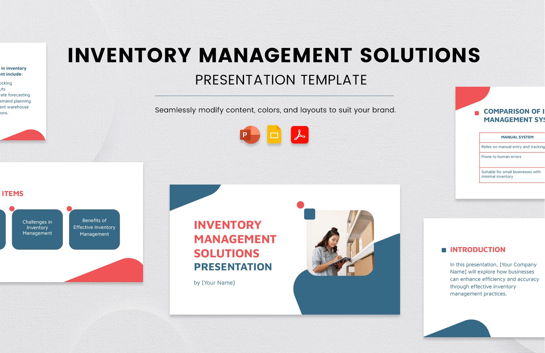 Free Inventory Management Solutions Presentation Template in PDF, PowerPoint, Google Slides
