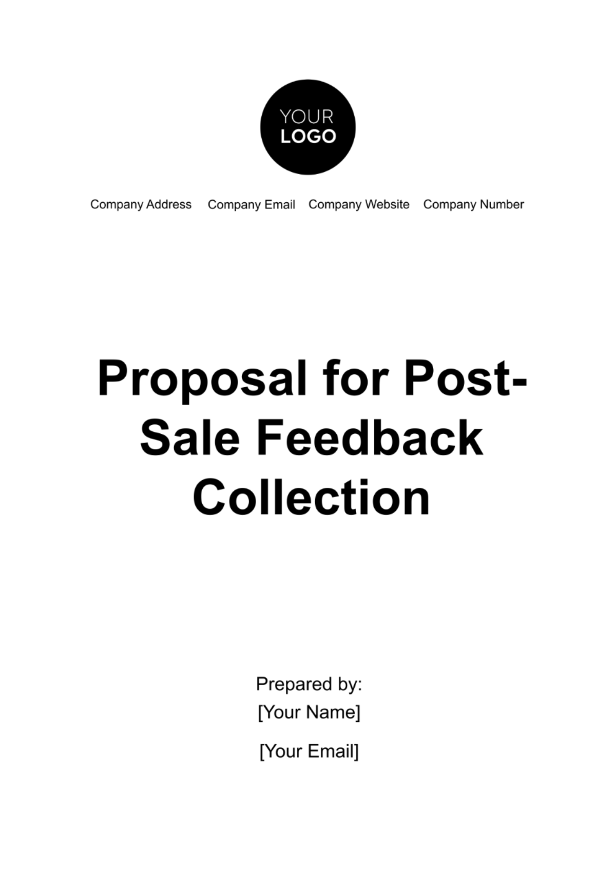 Proposal for Post-Sale Feedback Collection Template