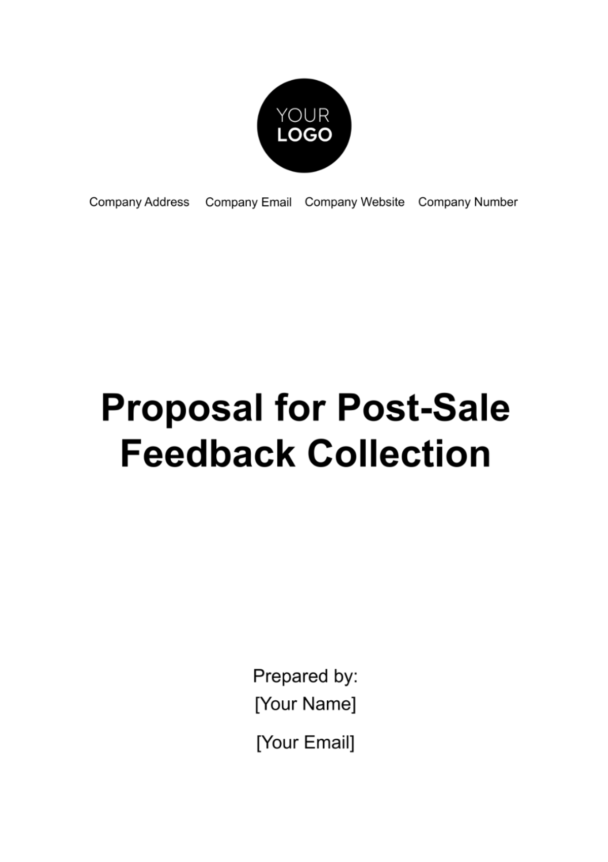 Proposal for Post-Sale Feedback Collection Template - Edit Online & Download