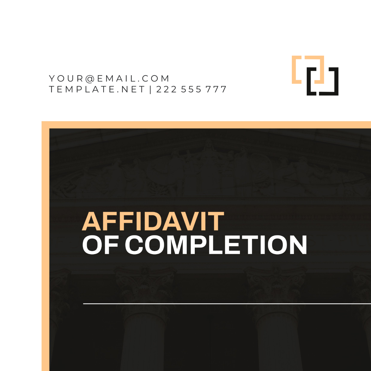 Texas Affidavit of Completion Template
