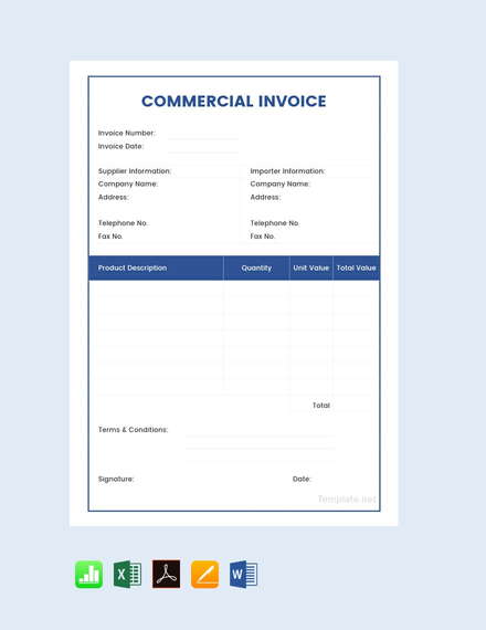 commercial invoice software free