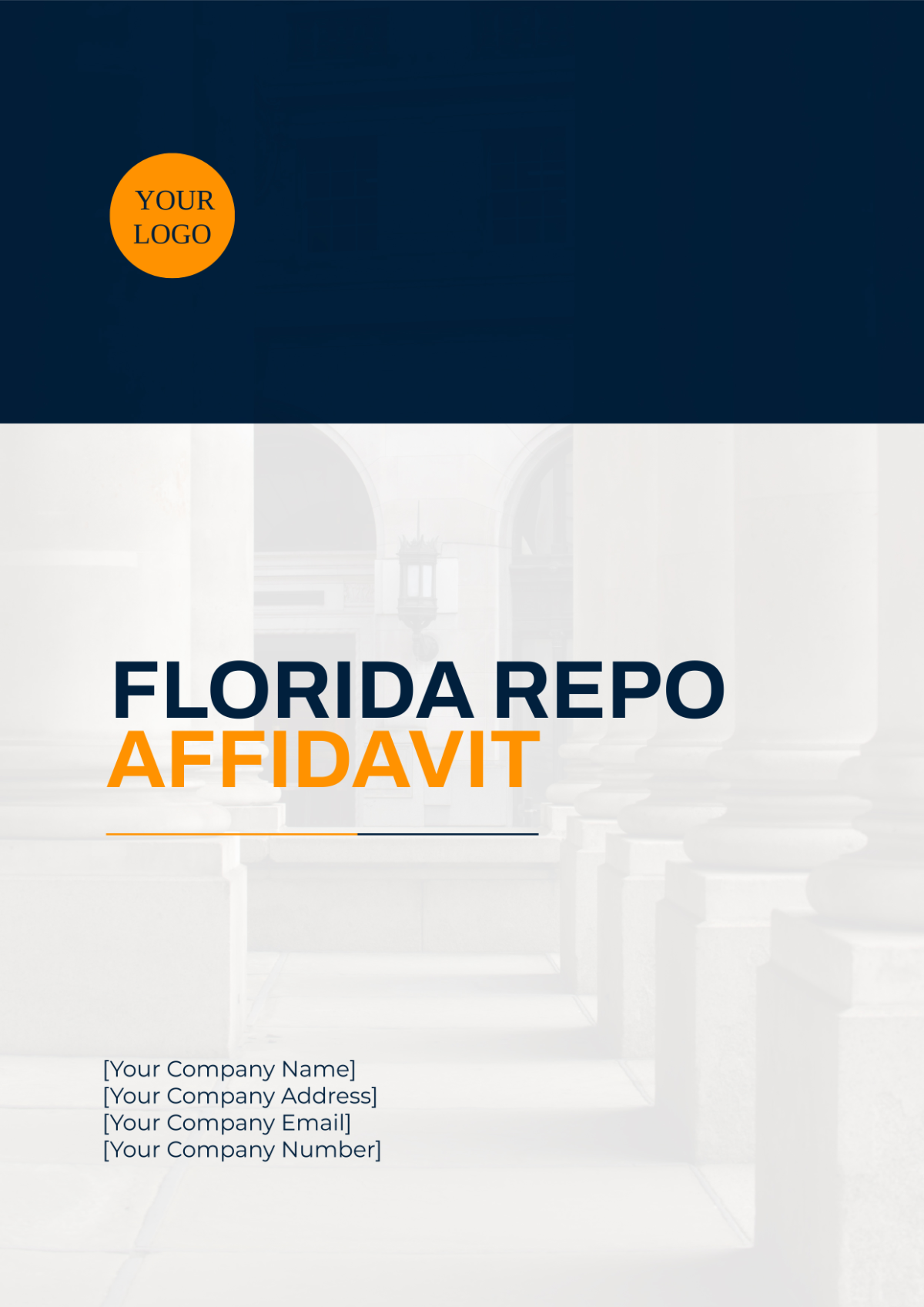 Florida Repo Affidavit Cover Page