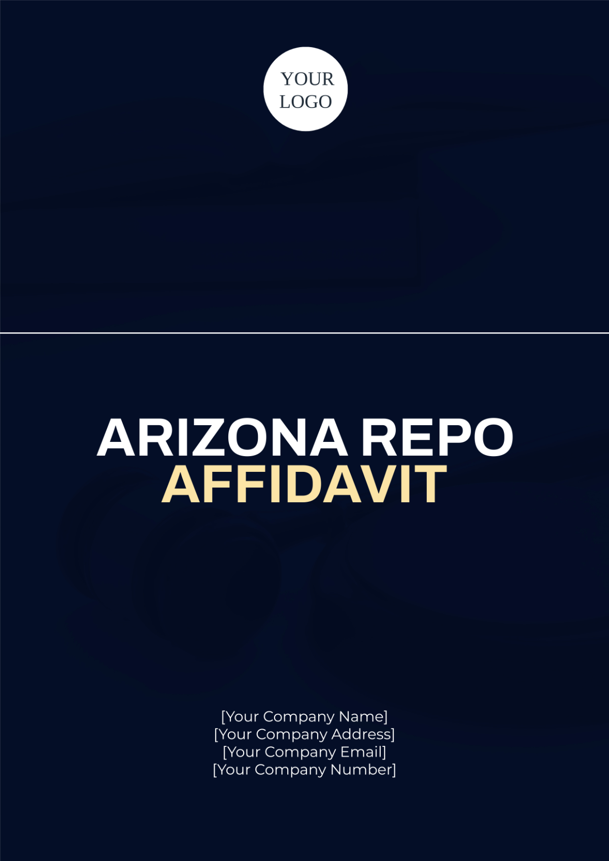 Arizona Repo Affidavit Cover Page