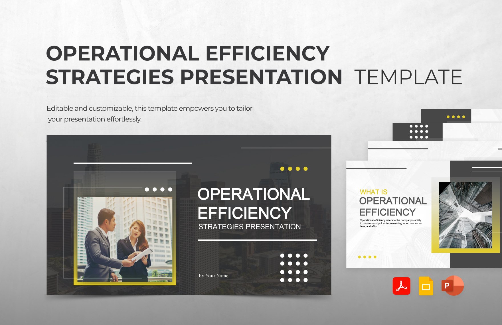 Free Operational Efficiency Strategies Presentation Template in Google Docs, PDF, PowerPoint, Google Slides