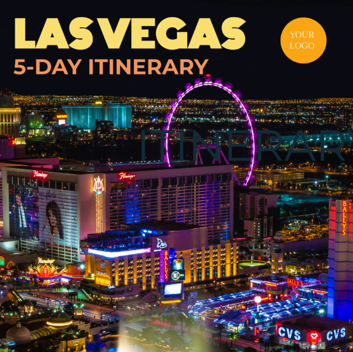 5 Day Vegas Itinerary - Edit Online & Download