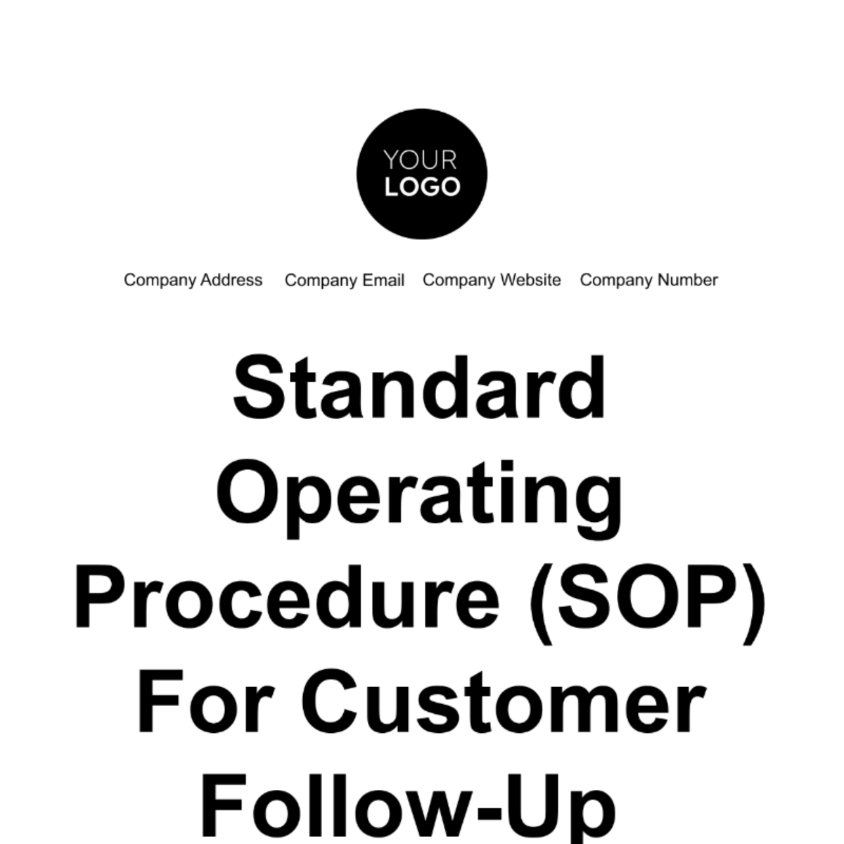 Free Sales Standard Operating Procedure for Customer Follow-Up Template
