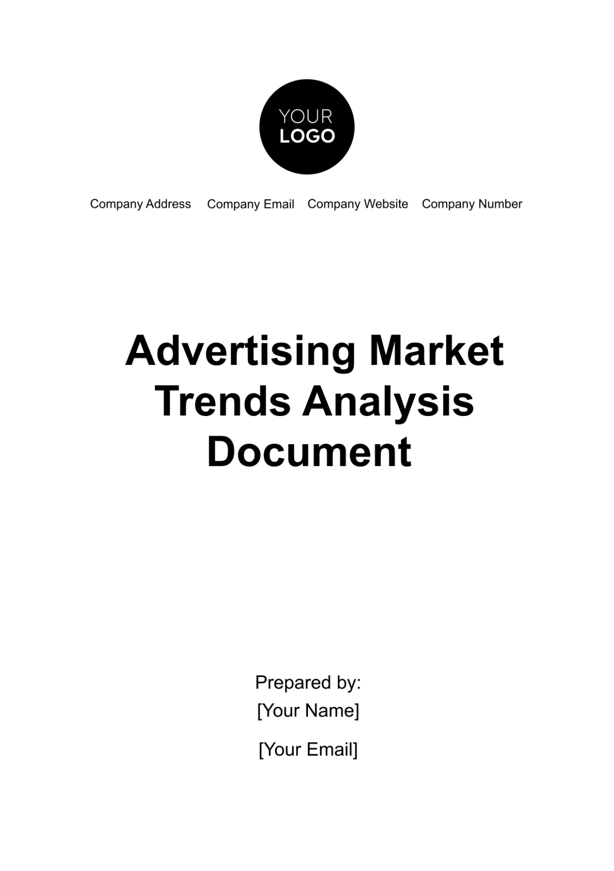 Advertising Market Trends Analysis Document Template