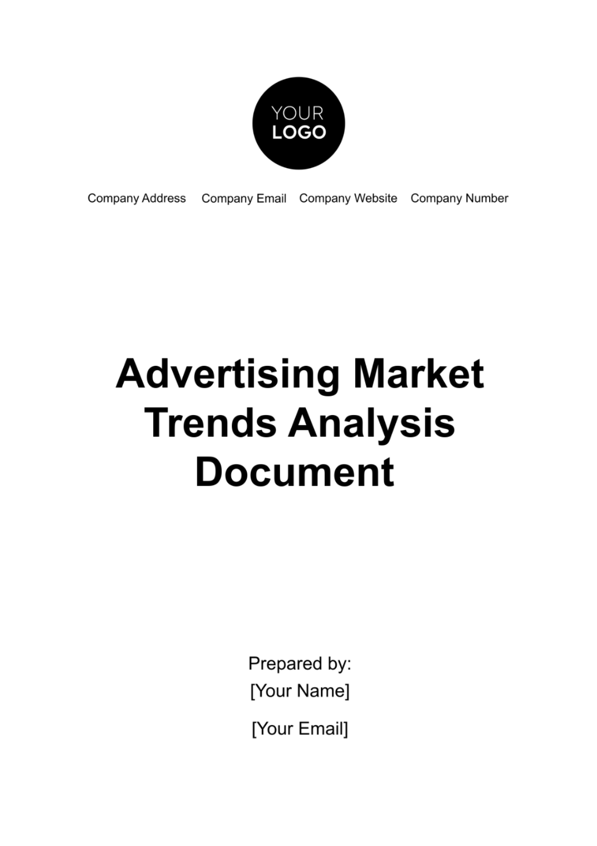 Advertising Market Trends Analysis Document Template - Edit Online & Download