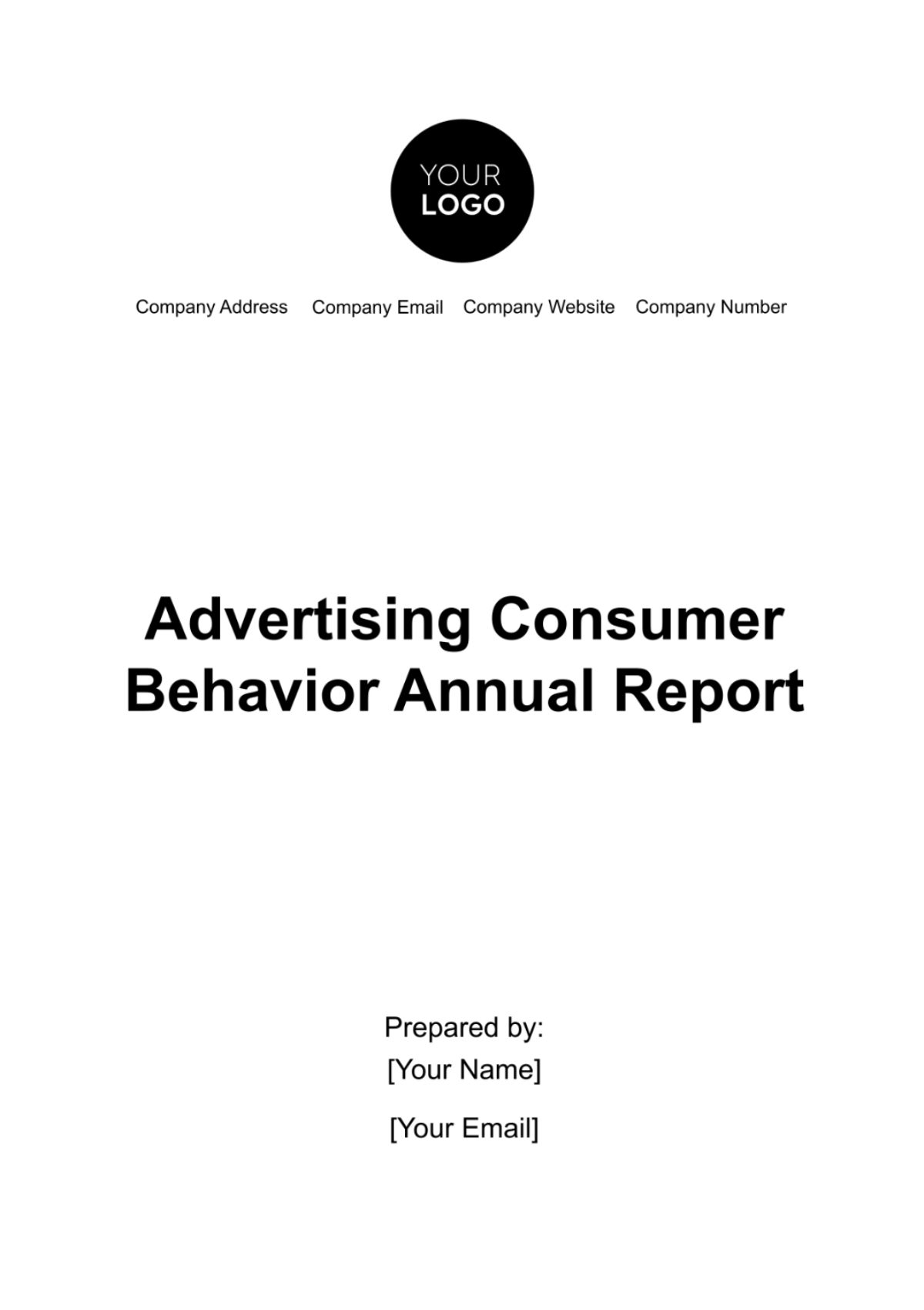 Advertising Consumer Behavior Annual Report Template - Edit Online & Download