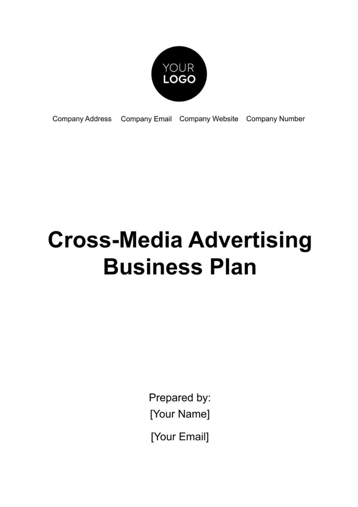 Cross-Media Advertising Business Plan Template - Edit Online & Download