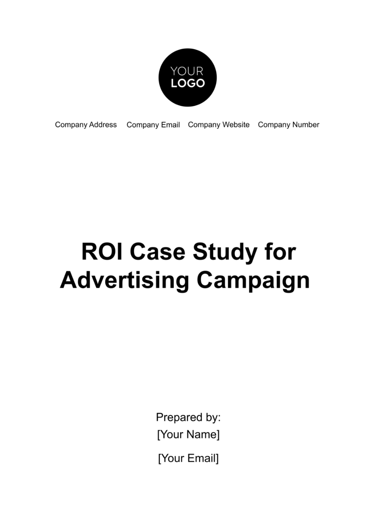 ROI Case Study for Advertising Campaign Template - Edit Online & Download