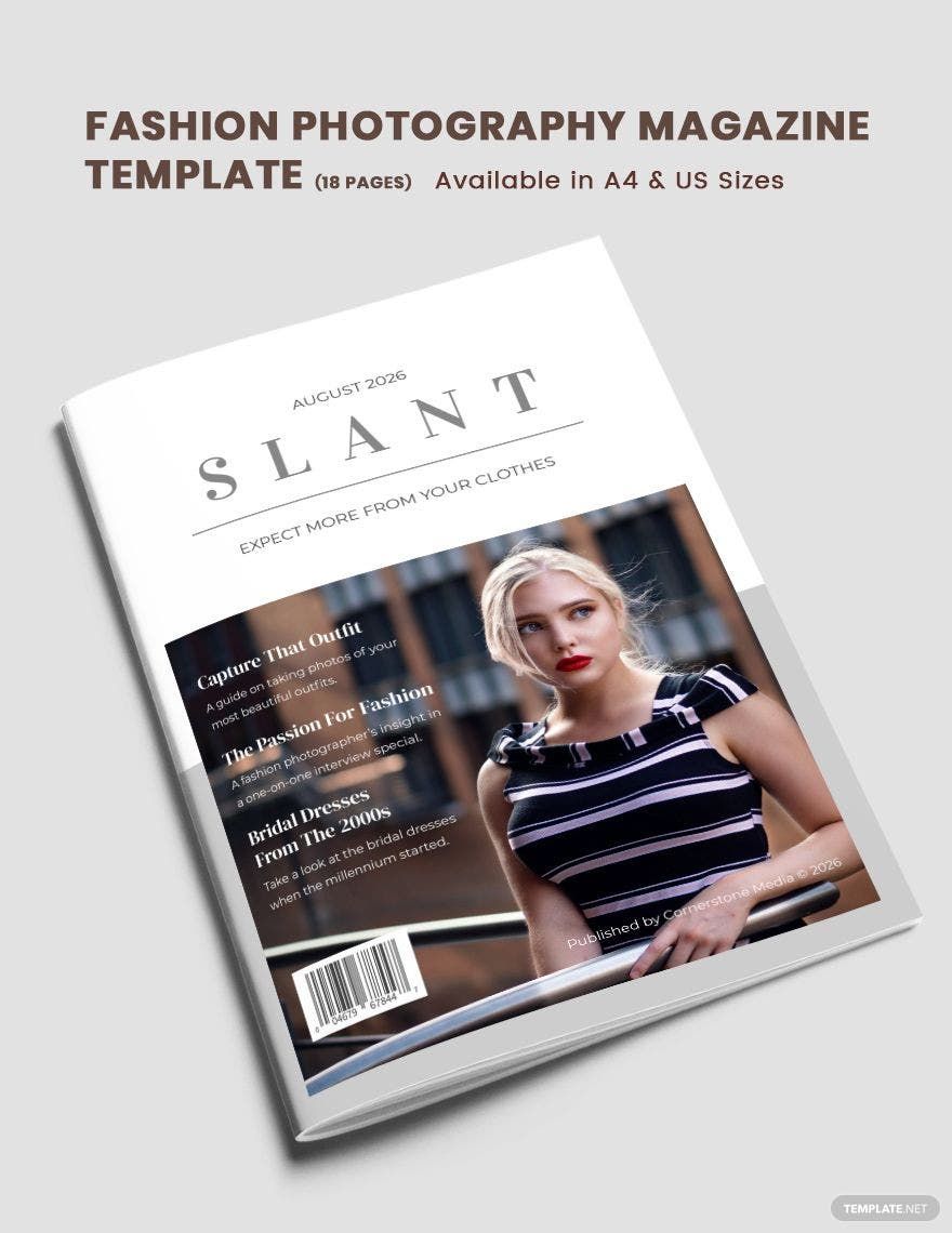 Fashion Photography Magazine Template in Word, Apple Pages, Publisher, InDesign