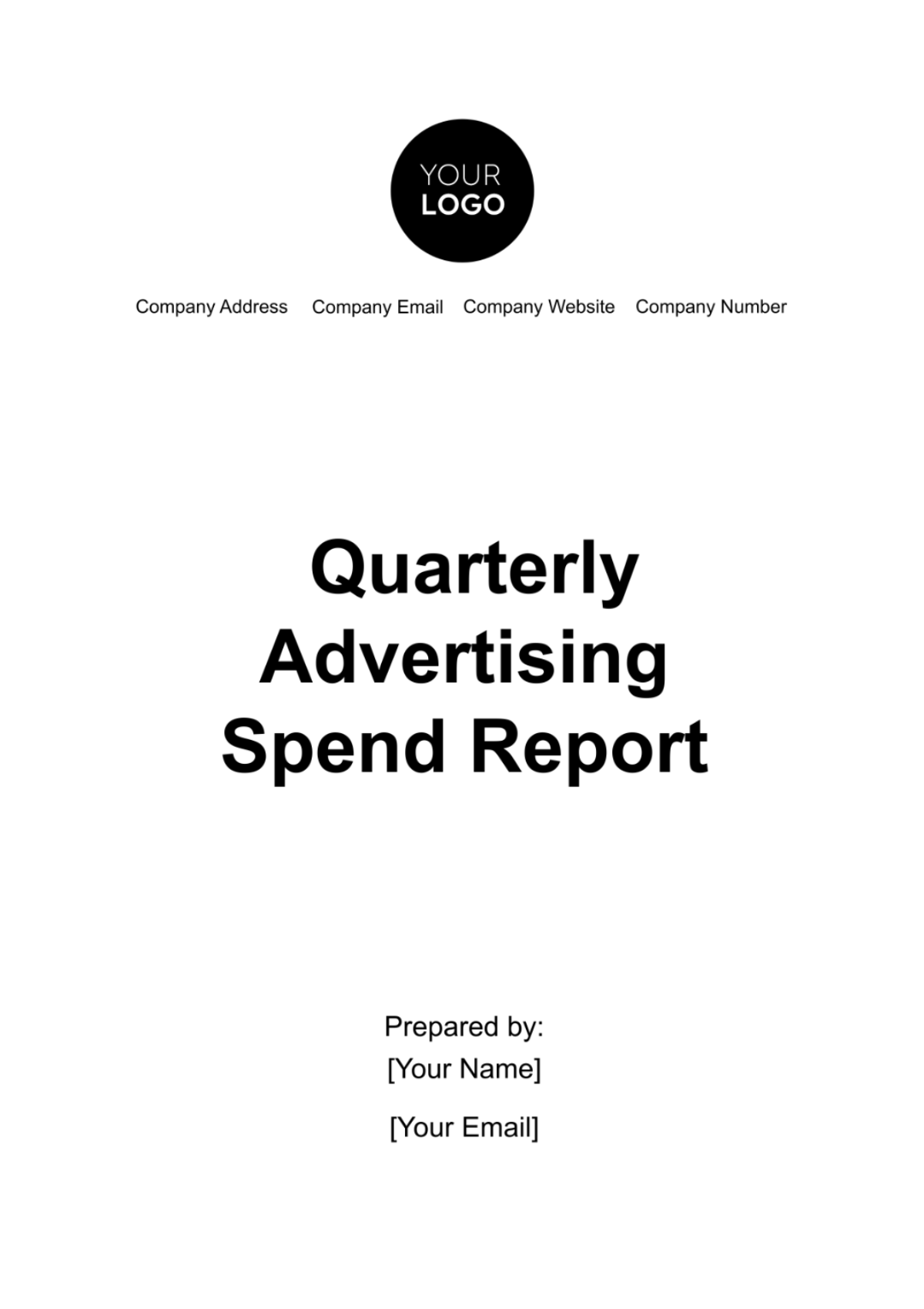 Quarterly Advertising Spend Report Template - Edit Online & Download