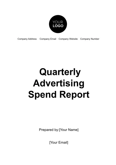 Free Quarterly Advertising Spend Report Template to Edit Online
