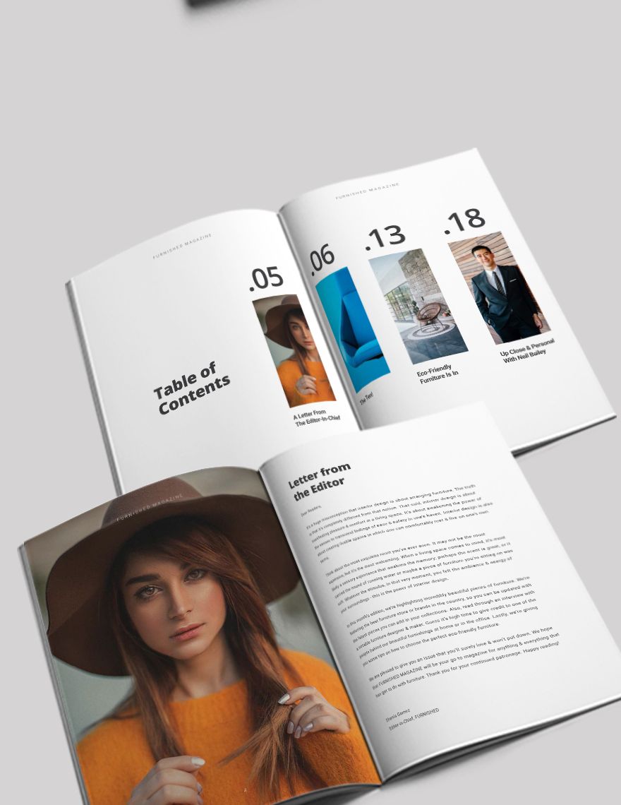 Furniture Magazine Template in InDesign, Word, Publisher, Pages ...
