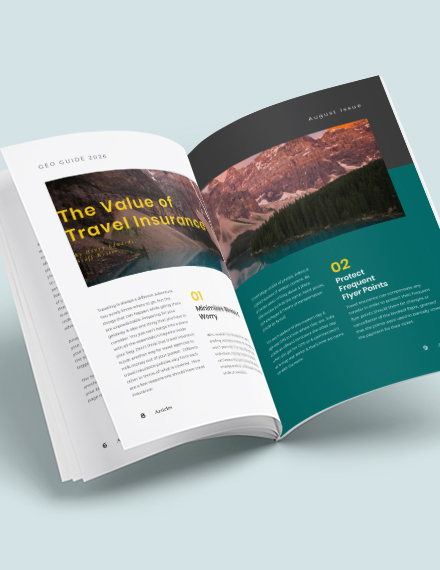 Geographical Traveler magazine Template - InDesign, Word, Apple Pages ...