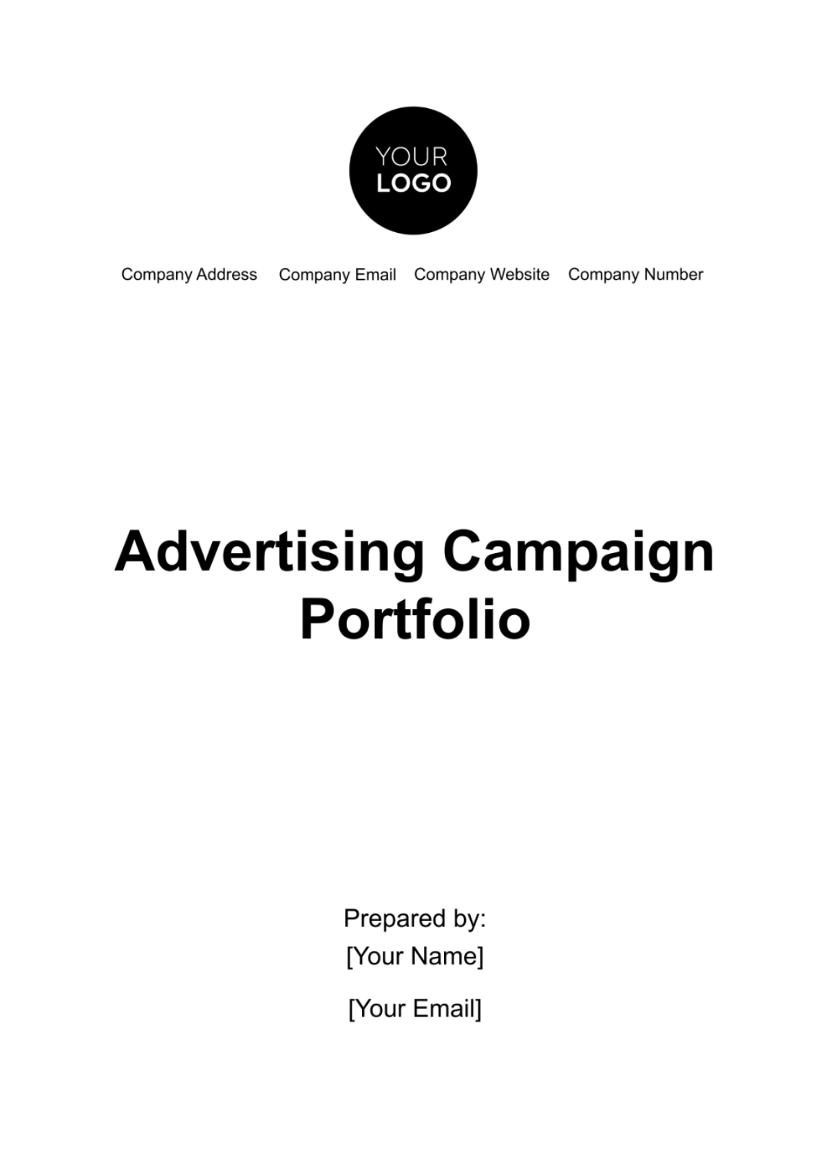 Advertising Campaign Portfolio Template - Edit Online & Download