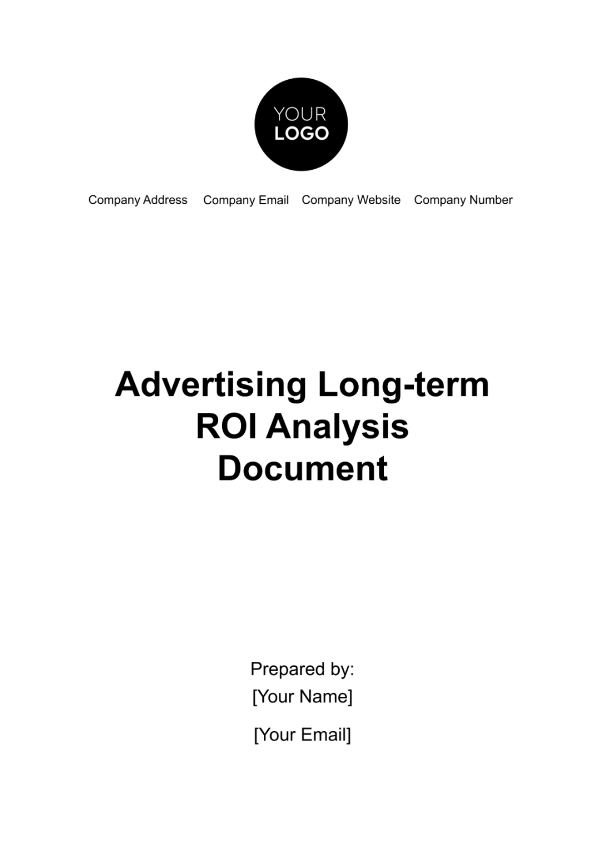 Advertising Long-term ROI Analysis Document Template - Edit Online & Download