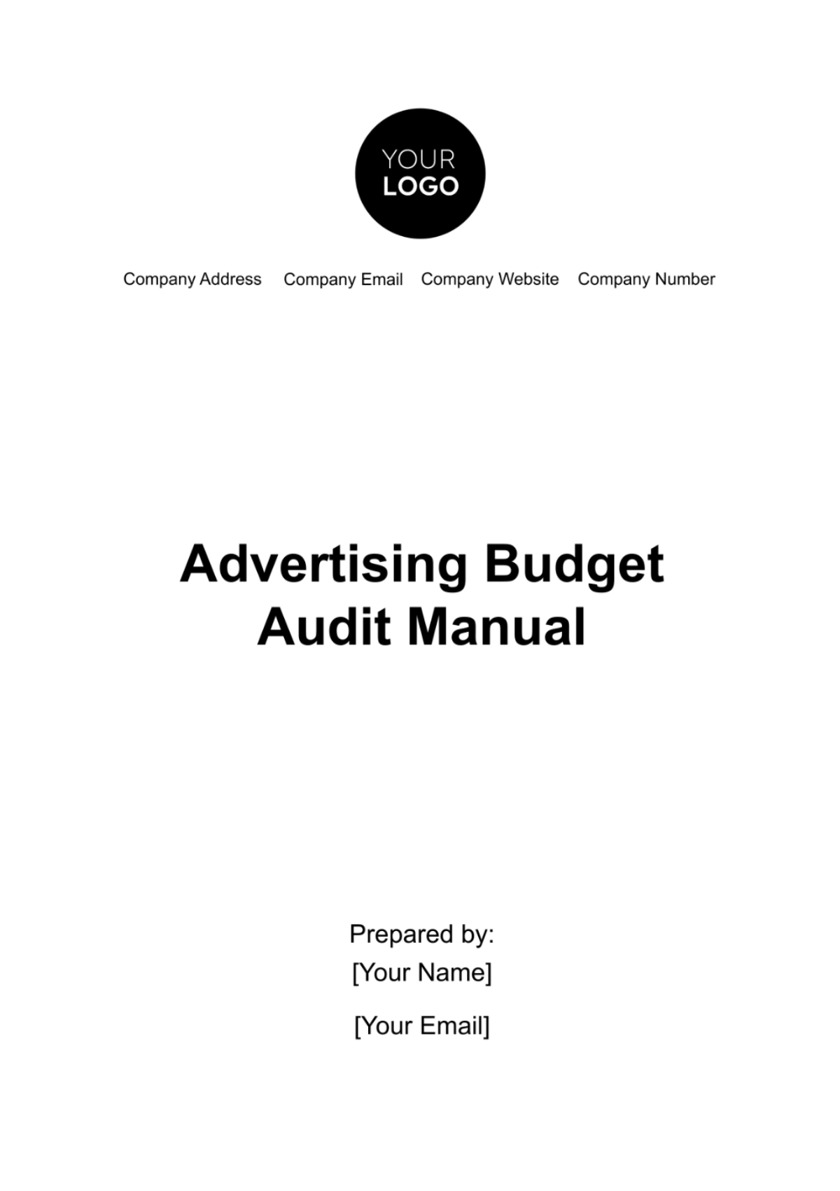 Advertising Budget Audit Manual Template - Edit Online & Download