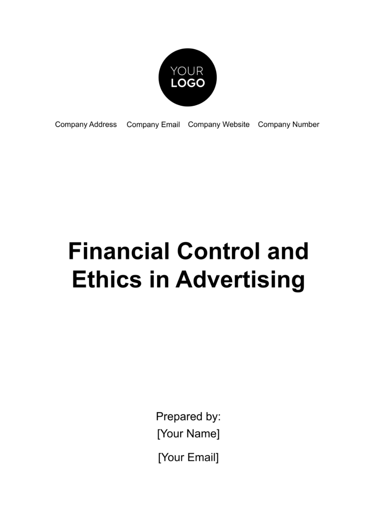 Financial Control and Ethics in Advertising Template - Edit Online & Download