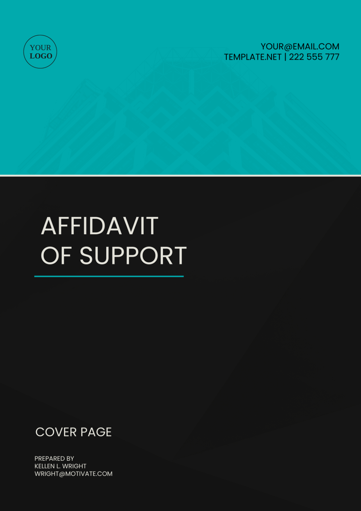 Affidavit of Support Cover Page