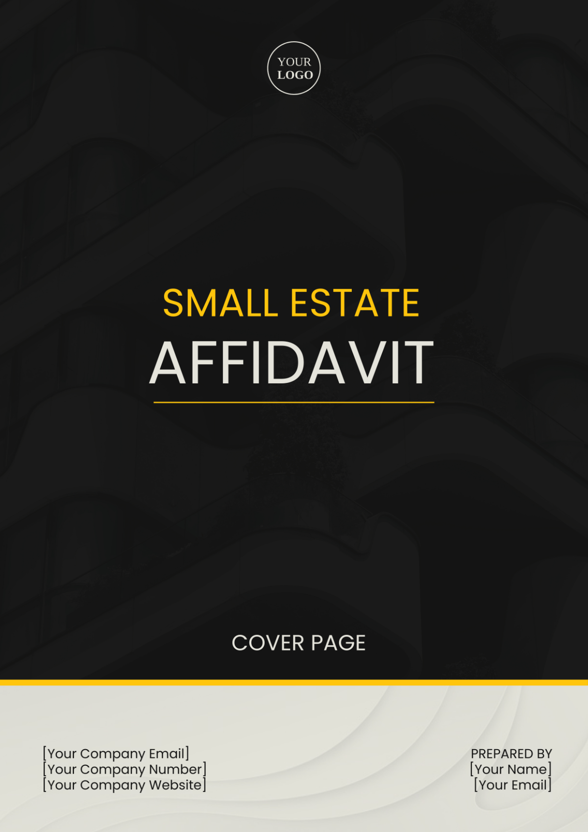 Small Estate Affidavit Cover Page