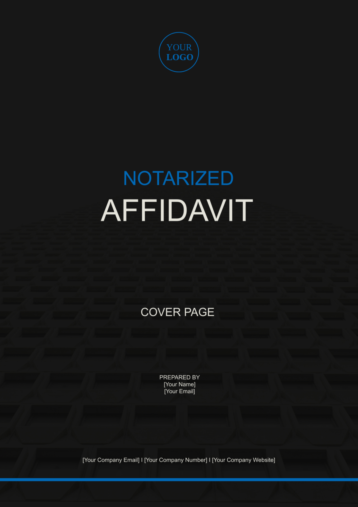 Notarized Affidavit Cover Page