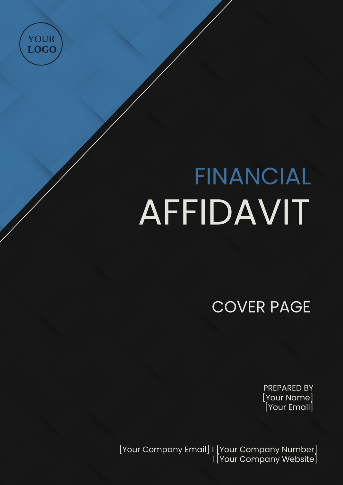 Financial Affidavit Cover Page Template - Edit Online & Download