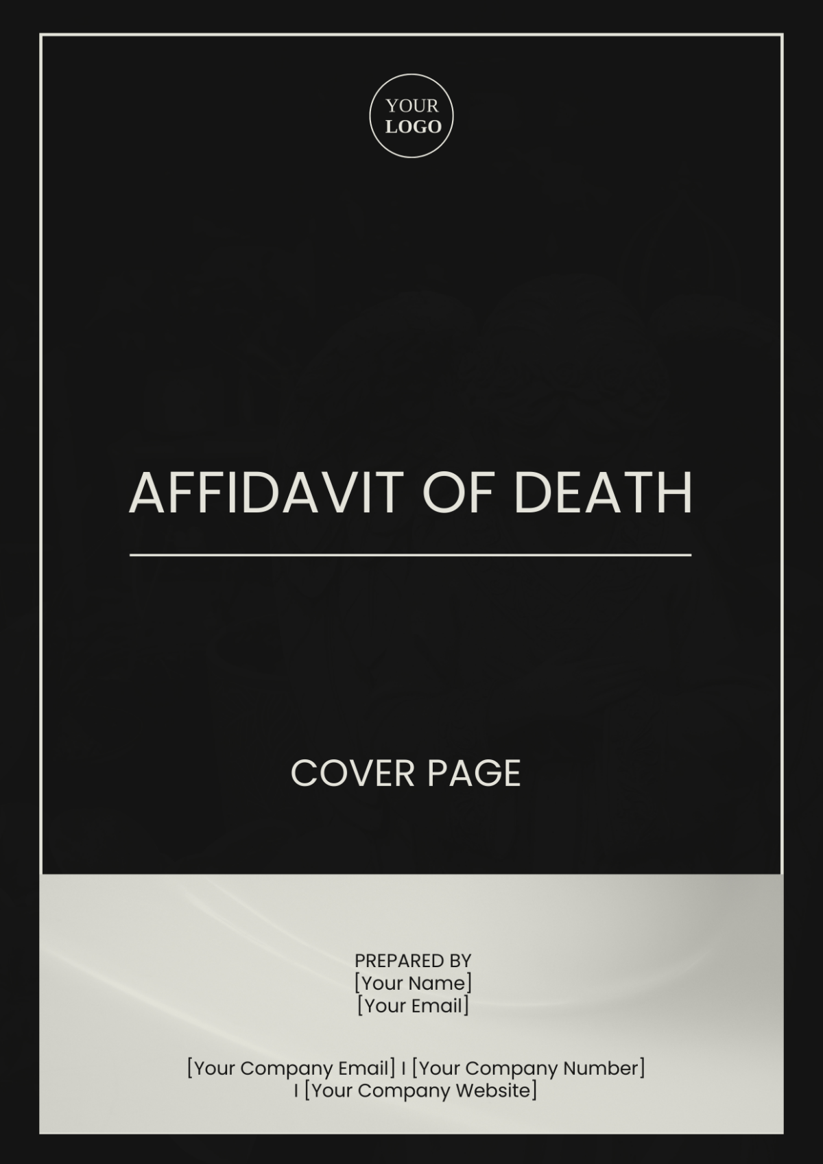 Affidavit of Death Cover Page Template - Edit Online & Download