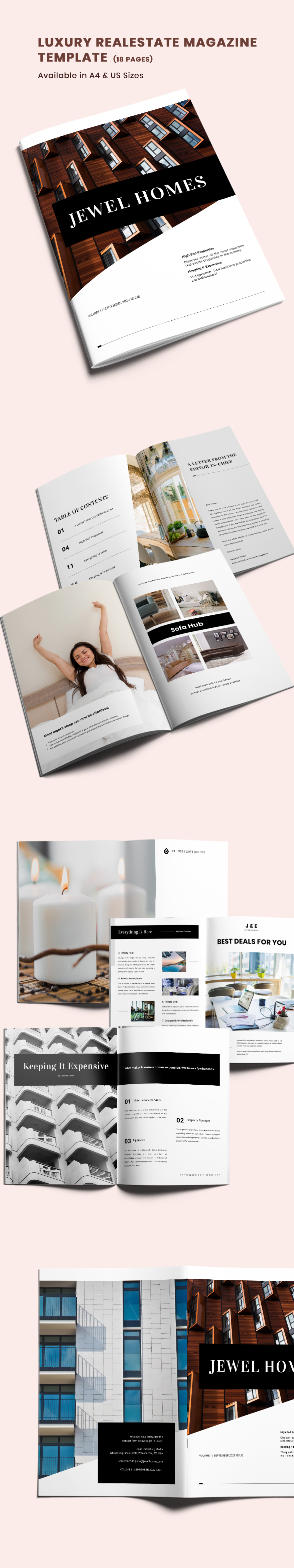 Sample Real Estate Magazine Template - InDesign, Word, Apple Pages ...