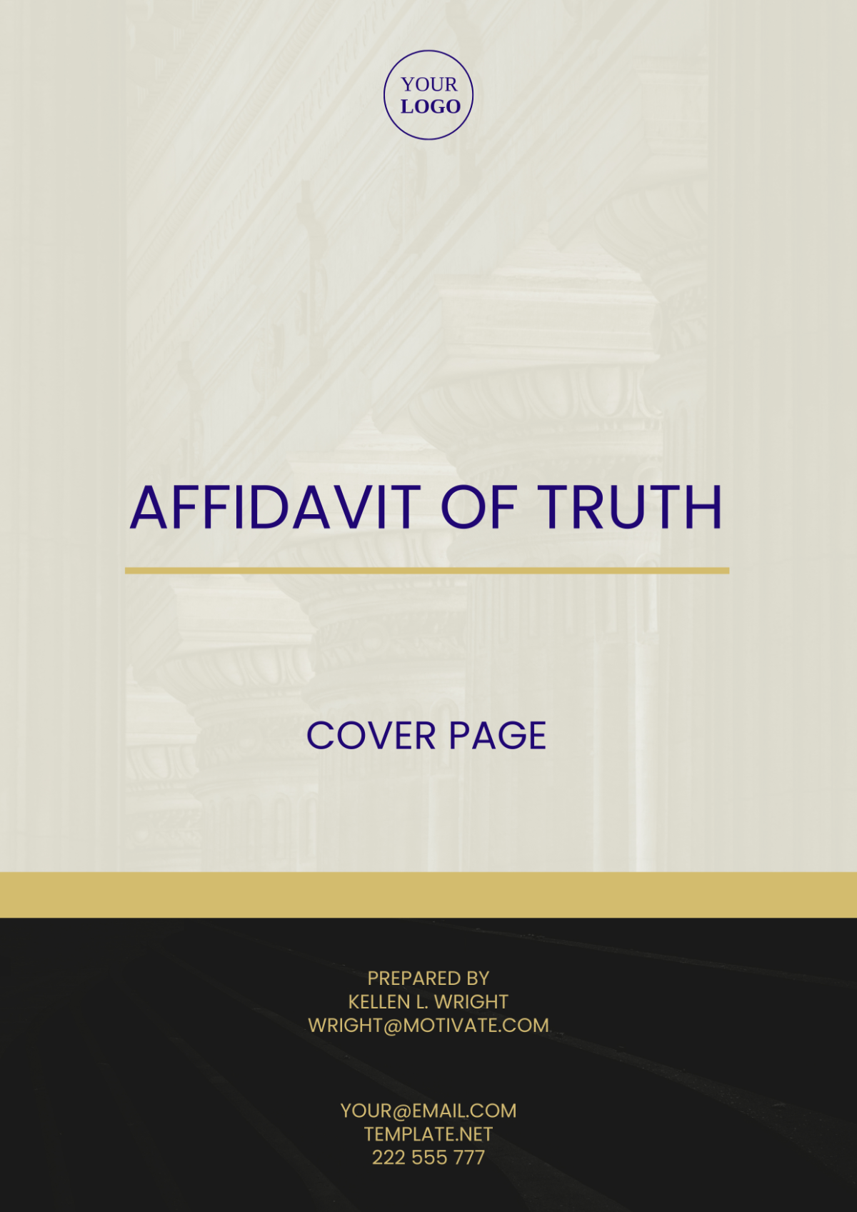 Affidavit of Truth Cover Page