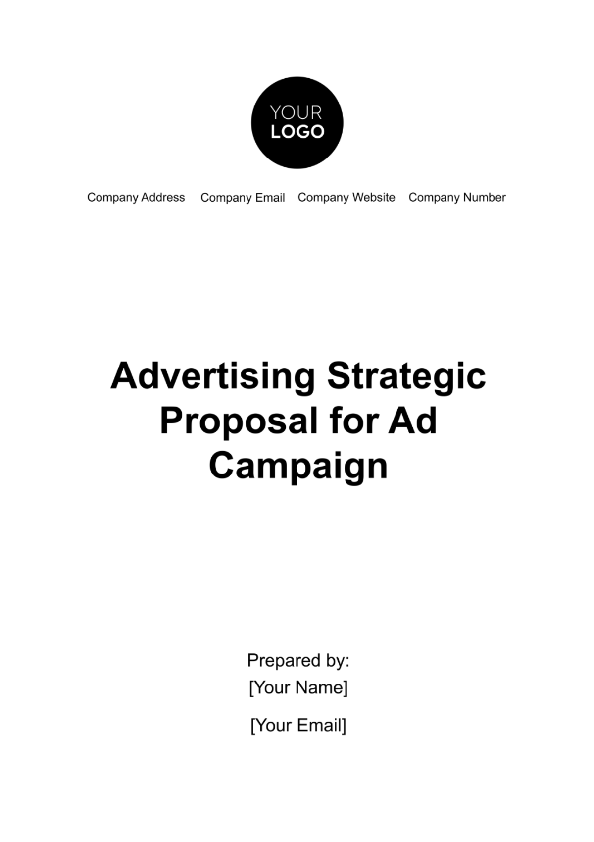 Advertising Strategic Proposal for Ad Campaign Template - Edit Online & Download