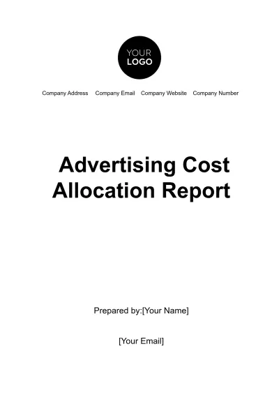 Free Advertising Cost Allocation Report Template to Edit Online